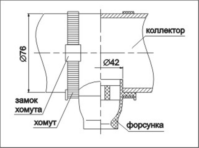 Крепление форсунки градирни ЕВРОМАШ