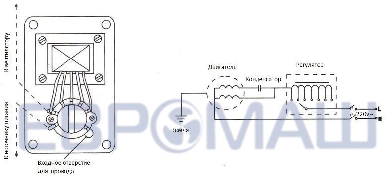 Схема подключения потолочных вентиляторов HASIO MP-1