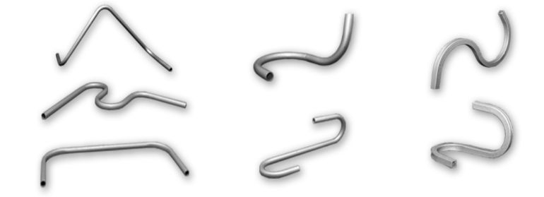 примеры гибки труб различных профилей и диаметров, выполненной на гибочном станке УГС-6/1 (УГС-5)