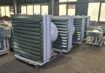 Аппараты воздушного охлаждения серии ЕВРОМАШ модели АО2 на производственном складе
