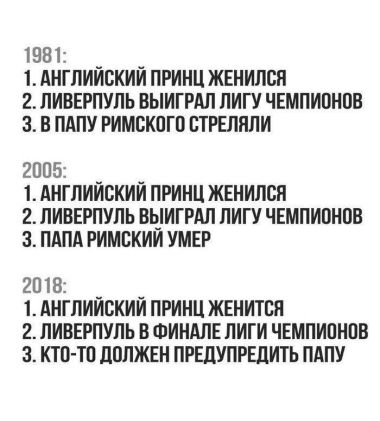 История повторяется. Кто-то должен предупредить Папу...